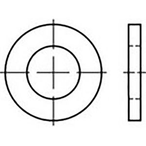 Onderlegring 27 mm 40 mm Staal Verzinkt 100 stuk(s) TOOLCRAFT TO-6865818