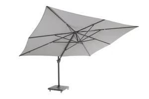 Zweefparasol Hacienda 300 x 400 cm. Anthracite frame Mid Grey