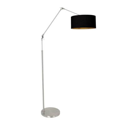 Steinhauer VloerlampPrestige Chic metaal met zwarte kap - 3975ST