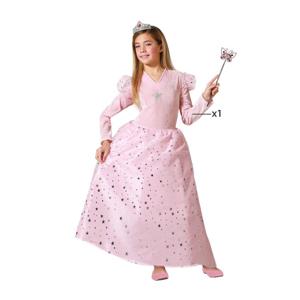 Prinsessen verkleed jurk luxe - roze - met sterren - Fee/prinses - voor kinderen