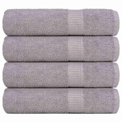 VidaXL Badhanddoeken 4 st 100x150 cm 360 g/m² 100% katoen grijs