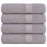 VidaXL Badhanddoeken 4 st 100x150 cm 360 g/m² 100% katoen grijs