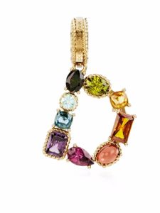 Dolce & Gabbana pendentif Rainbow Alaphabet D en or 18ct orné de pierres variées