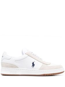 Polo Ralph Lauren baskets Court bi-matières - Blanc