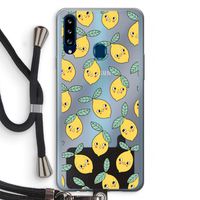 Citroenen: Samsung Galaxy A20s Transparant Hoesje met koord