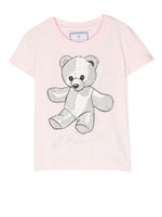 Philipp Plein Junior t-shirt en coton à motif Teddy Bear - Rose