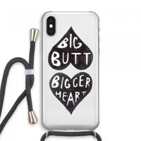 Big butt bigger heart: iPhone XS Max Transparant Hoesje met koord