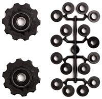 Derailleurwieltjes 2 x 10 tands Elvedes met standaard afgedichte lagers en spacers
