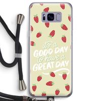 Don't forget to have a great day: Samsung Galaxy S8 Transparant Hoesje met koord