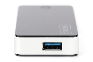 Digitus DA-70231 USB 3.2 Gen 1-hub 4 poorten Zwart, Zilver