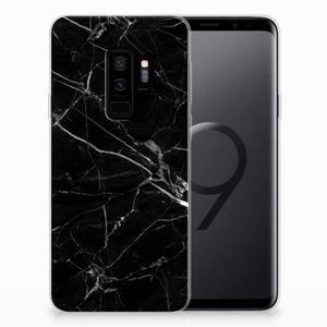 Samsung Galaxy S9 Plus TPU Siliconen Hoesje Marmer Zwart - Origineel Cadeau Vader