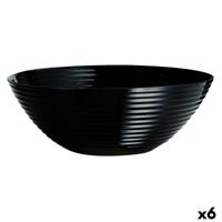 Saladekom Luminarc Harena Zwart Glas (Ø 27 cm) (6 Stuks)