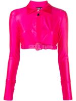 Versace Jeans Couture chemise crop à boucle baroque - Rose