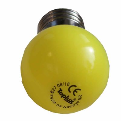 LED lamp E27 geel 2W feestverlichting