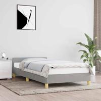 Bedframe zonder matras 80x200 cm stof lichtgrijs