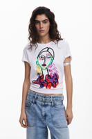 T-shirt met Arty-print - WHITE - XL