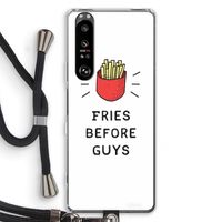 Fries before guys: Sony Xperia 1 III Transparant Hoesje met koord