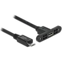 Delock 85245 Kabel USB 2.0 Micro-B female paneelmontage > USB 2.0 Micro-B male 25cm - thumbnail