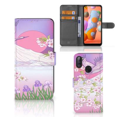 Samsung Galaxy M11 | A11 | Telefoonhoesje | Met pasjeshouder | Bird Flying