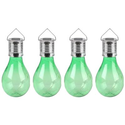 Sunnydays Solar sfeer hanglamp - 8x - tuin - lampenbol - groen - kunststof - 15 cm