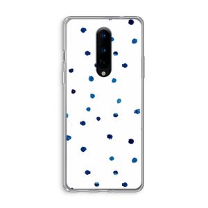 Blauwe stippen: OnePlus 8 Transparant Hoesje