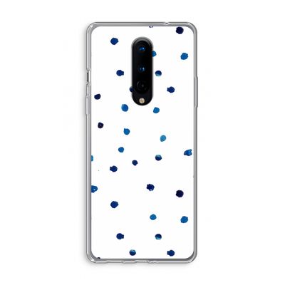 Blauwe stippen: OnePlus 8 Transparant Hoesje