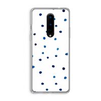 Blauwe stippen: OnePlus 8 Transparant Hoesje