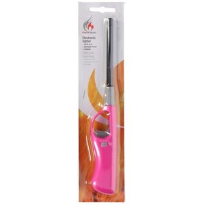 BBQ aansteker navulbaar roze 26 cm   -