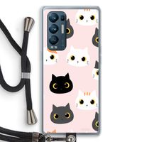 Katten: Oppo Find X3 Neo Transparant Hoesje met koord