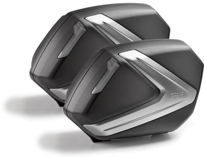 GIVI V37 set zijkoffers, Topkoffers en voor de moto, fumé reflectoren, zwarte cover