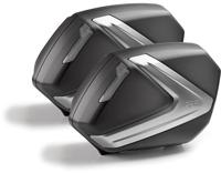 GIVI V37 set zijkoffers, Topkoffers en voor de moto, fumé reflectoren, zwarte cover