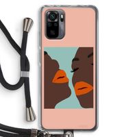 Orange lips: Xiaomi Redmi Note 10 Pro Transparant Hoesje met koord