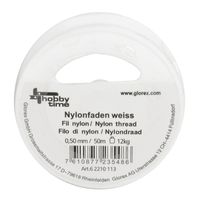 Nylon hobby draad wit 0.5 mm x 50 meter - thumbnail