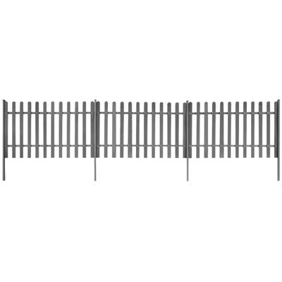 vidaXL Hek met palen 3 st 600x100 cm HKC