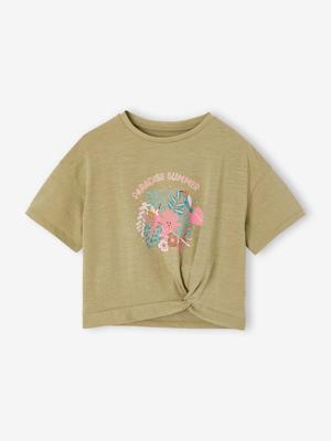 T-shirt met korte mouwen voor meisjes Ha kaki