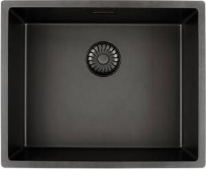 Caressi Spoelbak 54x55x22,2 cm Zwart