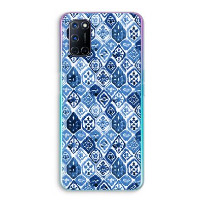 Blauw motief: Oppo A92 Transparant Hoesje
