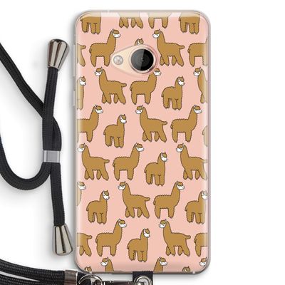 Alpacas: HTC U Play Transparant Hoesje met koord