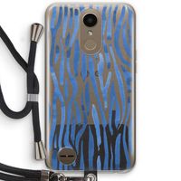 Blauwe nerven: LG K10 (2017) Transparant Hoesje met koord