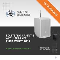 LD Systems ANNY 8 BPH 8 Inch Draagbare Accu Speaker met draadloze headset en Bodypack Pure white