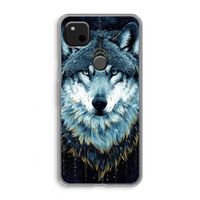 Darkness Wolf: Google Pixel 4a Transparant Hoesje