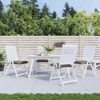 Stoelkussens 4 st 40x40x7 cm oxford stof taupe
