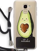 Avocuddle: Samsung Galaxy J6 (2018) Transparant Hoesje met koord