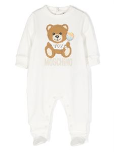 Moschino Kids grenouillère à motif Teddy Bear - Blanc