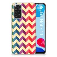 Xiaomi Redmi 10 | Redmi Note 11 4G | TPU bumper | Zigzag Multi Color