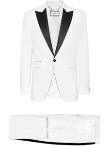 Philipp Plein costume à simple boutonnage - Blanc