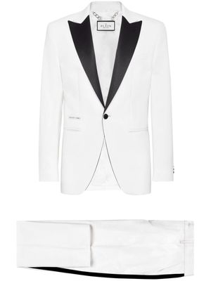 Philipp Plein costume à simple boutonnage - Blanc