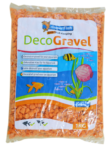 Superfish Deco Grind Neon Oranje 1kg - Veilige & Levendige Bodembedekking voor Kleine Aquaria