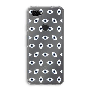 Eyes pattern: Google Pixel 3a Transparant Hoesje