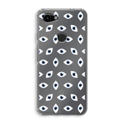 Eyes pattern: Google Pixel 3a Transparant Hoesje